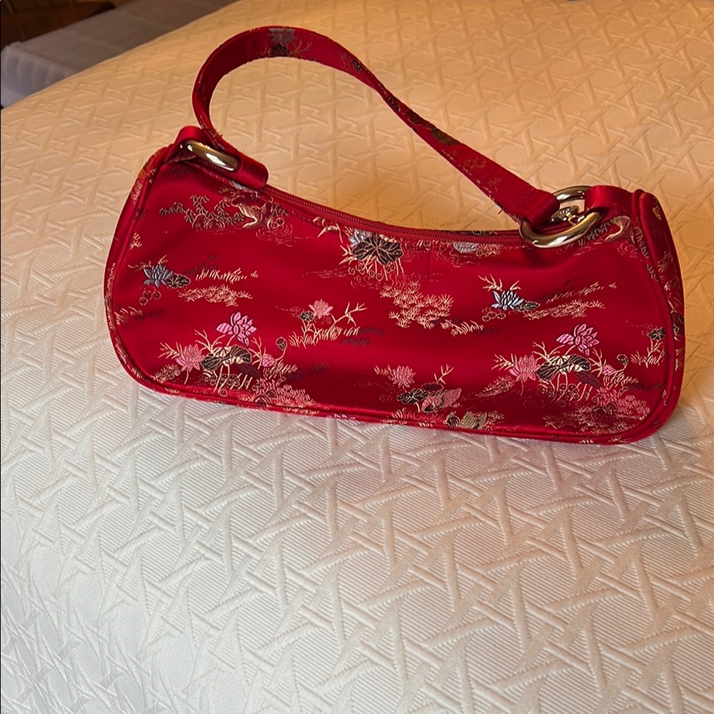 Source Unknown Red Shoulder Bag Structured Design - Picture 3 of 7